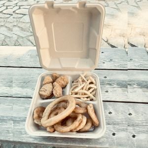 clamshell container compostable 3 compartment