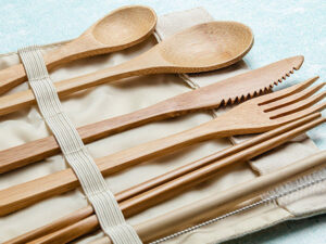 Bamboo Plastic Utensil Disposable Cutlery EcoFriendly