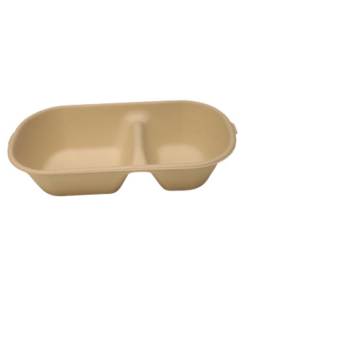 Disposable bamboo biodegradable containers 2 compartment Disposable bamboo biodegradable containers 2 compartment
