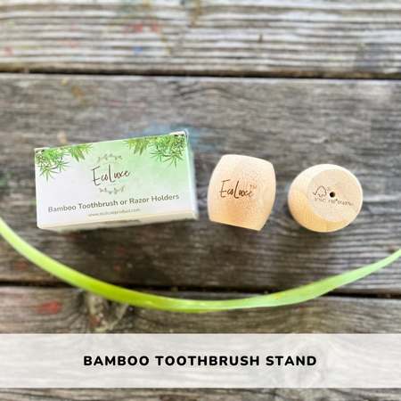 bamboo toothbrush razor stand sustainable organic
