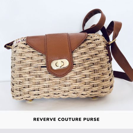 Bohemia ecofriendly purse fashion Ecoluxe woven fibre brown