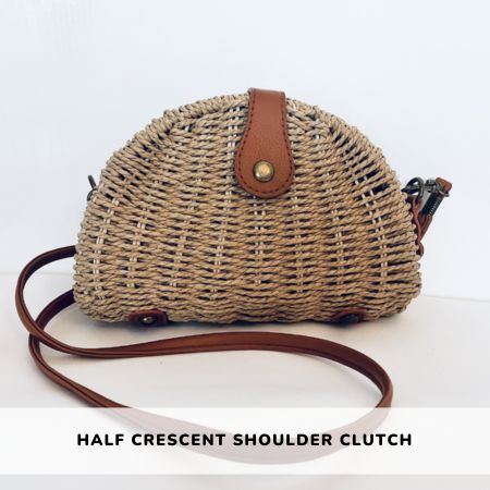 Bohemia ecofriendly purse fashion Ecoluxe woven natural fibre dark brown