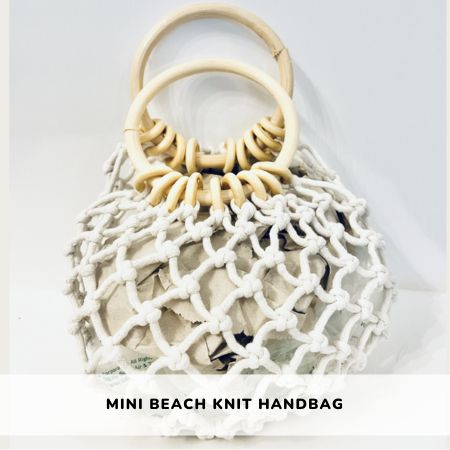 Bohemia ecofriendly purse fashion Ecoluxe beach mini off white